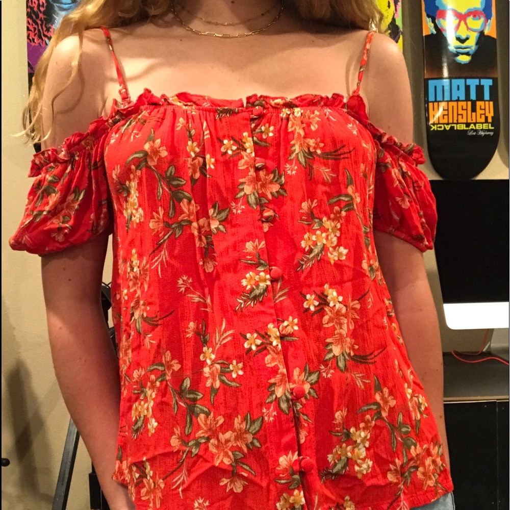 button up off the shoulder top!
